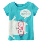 Girls 4-8 Carter's Stay Paw-sitive Cat Tee, Size: 6x, Turquoise/blue (turq/aqua)
