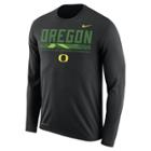 Men's Nike Oregon Ducks Dri-fit Legend Staff Long-sleeve Tee, Size: Small, Black