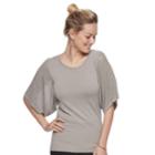 Women's Apt. 9&reg; Kimono Sleeve Crewneck Sweater, Size: Medium, Grey