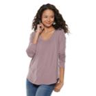 Juniors' So&reg; Perfect V-neck Tee, Teens, Size: Xl, Lt Purple