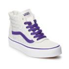Vans Ward Hi Zip Girls Skate Shoes, Size: 12, White