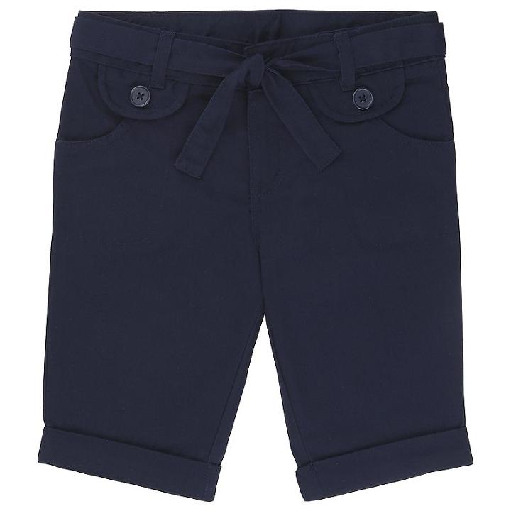 Girls 4-20 French Toast School Uniform Sash Belt Bermuda Shorts, Girl's, Size: 4, Blue (navy)