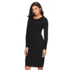 Women's Apt. 9&reg; Ribbed Midi Dress, Size: Small, Black