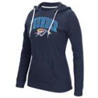 Women's Adidas Oklahoma City Thunder Outline Big Arch Hoodie, Size: Large, Blue (navy)