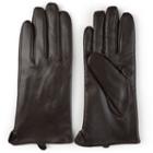 Women's Journee Collection Leather Lined Gloves, Size: Large, Brown
