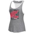 Women's Ccm Detroit Red Wings Split Stack Lace Back Tank Top, Size: Large, Grey