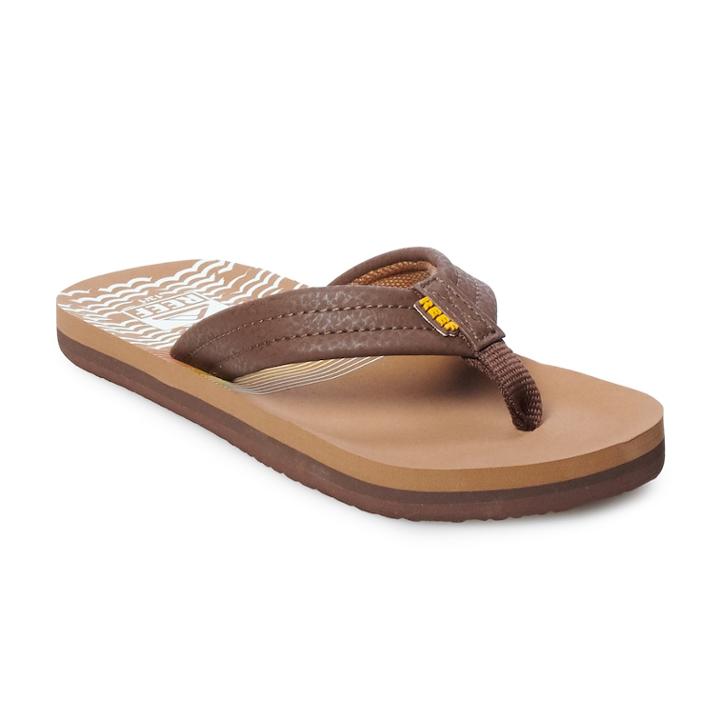 Reef Ahi Boy's Sandals, Size: 13-1, Dark Brown