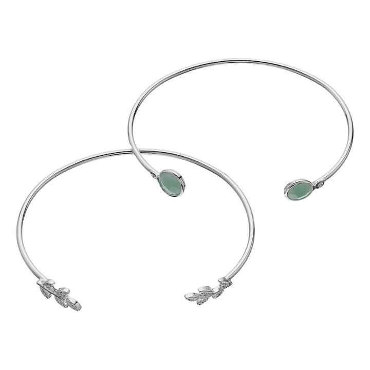 Lc Lauren Conrad Mint Green & Leaf Cuff Bracelet Set, Women's