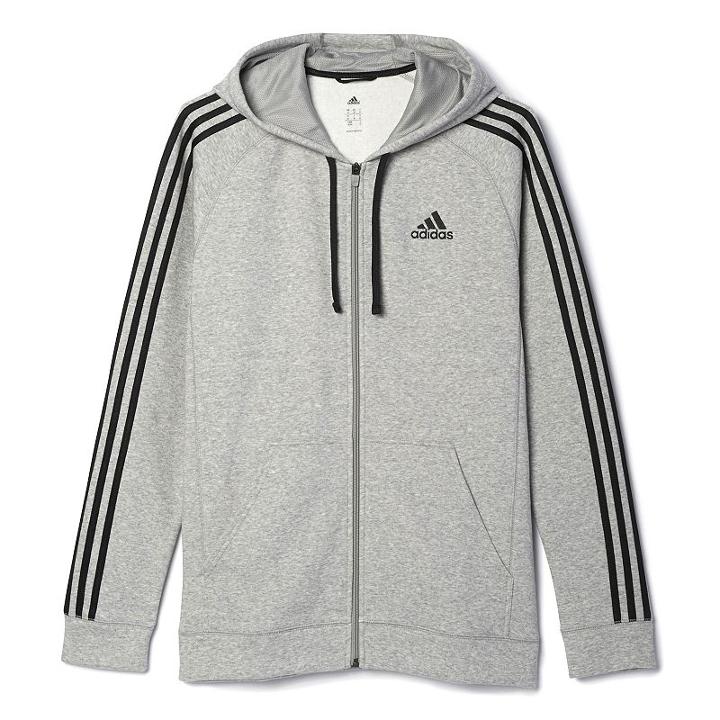 Big & Tall Adidas Essential Fleece Full-zip Jacket, Men's, Size: 2xb, Med Grey