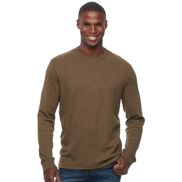 Men's Croft & Barrow&reg; Classic-fit Stretch Performance Crewneck Tee, Size: Xxl, Dark Brown