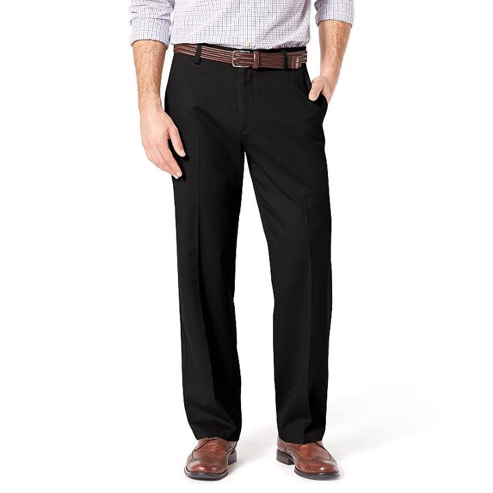 Men's Dockers&reg; Stretch Easy Khaki Relaxed-fit Pleated Pants D4, Size: 38x32, Black