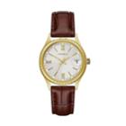 Caravelle Women's Leather Watch - 44m111, Size: Medium, Brown