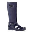Henry Ferrera J Women's Water-resistant Harness Rain Boots, Size: 6, Blue (navy)