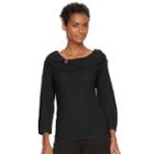 Women's Napa Valley Textured Marilyn Sweater, Size: Small, Black