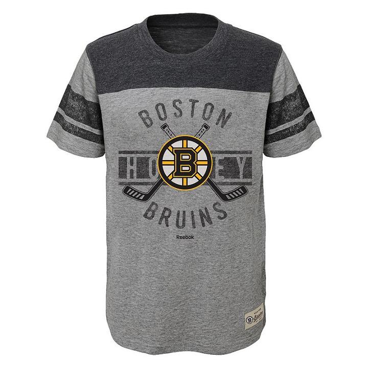 Boys 8-20 Reebok Boston Bruins Lineage Tee, Boy's, Size: L(14/16), Black
