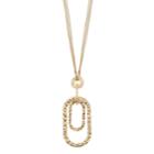 Dana Buchman Gold Tone Hammered Pendant Necklace, Women's