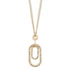 Dana Buchman Gold Tone Hammered Pendant Necklace, Women's