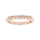 10k Rose Gold Morganite & Diamond Accent Ring, Women's, Size: 6, Pink