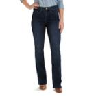 Petite Lee Easy Fit Bootcut Jeans, Women's, Size: 8 Petite, Dark Blue