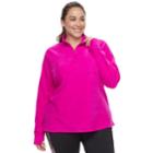 Plus Size Tek Gear Microfleece 1/4-zip Pullover Top, Women's, Size: 3xl, Dark Pink