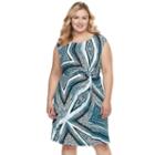 Plus Size Dana Buchman Printed Twist-front Dress, Women's, Size: 1xl, Med Green