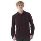 Men's Vans Plaid Button-down Shirt, Size: Xl, Dark Red