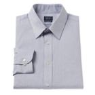 Men's Arrow Classic-fit Fineline-striped Wrinkle-free Dress Shirt, Size: L-32/33, Grey Other