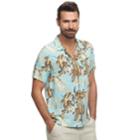 Men's Caribbean Joe Classic-fit Convertible-collar Tropical Button-down Shirt, Size: Medium, Lt Purple