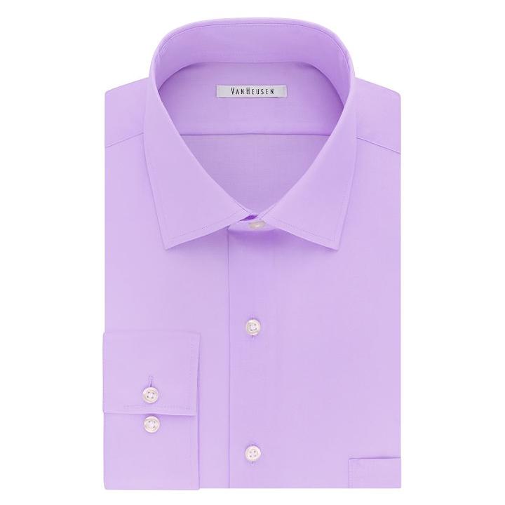 Men's Van Heusen Flex Collar Regular-fit Dress Shirt, Size: 16.5-34/35, Purple Oth