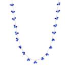 Chaps Bead Long Station Necklace, Women's, Navy