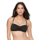 Women's Apt. 9&reg; Strappy Back Bikini Top, Size: Small, Black