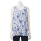 Juniors' Cloudchaser Strappy Front Tunic Tank, Teens, Size: Xs, Blue (navy)