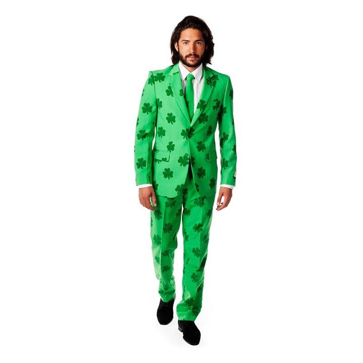 Men's Opposuits Slim-fit Patrick Suit & Tie Set, Size: 52 Reg, Brt Green