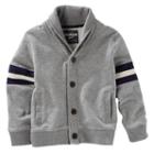 Boys 4-12 Oshkosh B'gosh&reg; French Terry Shawl-collar Cardigan, Boy's, Size: 10, Light Grey