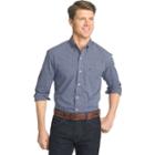 Men's Izod Signature Slim-fit Poplin Button-down Shirt, Size: Xxl, Dark Blue