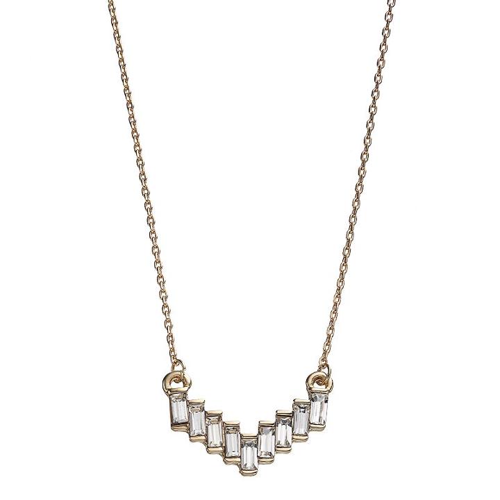 Lc Lauren Conrad Baguette Chevron Necklace, Women's, Gold