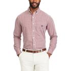 Big & Tall Chaps Regular-fit Plaid Stretch Button-down Shirt, Men's, Size: 4xl Tall, Red