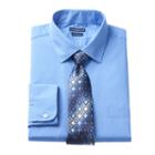 Men's Croft & Barrow&reg; Classic-fit Stretch-collar Dress Shirt And Patterned Tie Boxed Set, Size: L-36/37, Grey (charcoal)