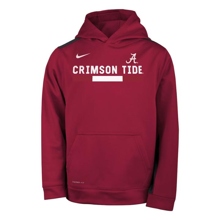 Boys 8-20 Nike Alabama Crimson Tide Therma-fit Hoodie, Size: M 10-12, Red