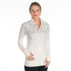 Women's Snow Angel Catniss Fleece Quarter-zip Top, Size: Small, White