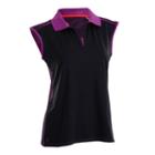 Women's Nancy Lopez Favor Sleeveless Golf Polo, Size: Medium, Black