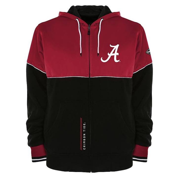 Men's Franchise Club Alabama Crimson Tide Shield Reversible Hooded Jacket, Size: Large, Red