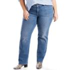 Plus Size Levi's&reg; 414 Relaxed Fit Straight-leg Jeans, Women's, Size: 24w Short, Dark Blue