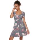 Juniors' So&reg; Button Front Short Sleeve Dress, Teens, Size: Xs, Light Grey