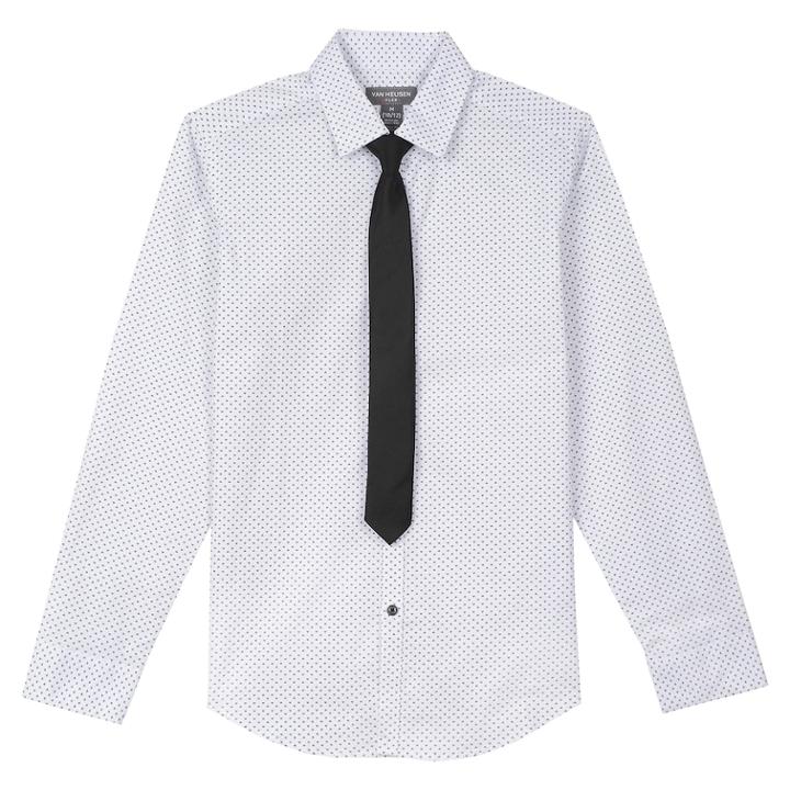 Boys 8-20 Van Heusen Triangle Shirt & Tie Set, Size: L 14-16, White