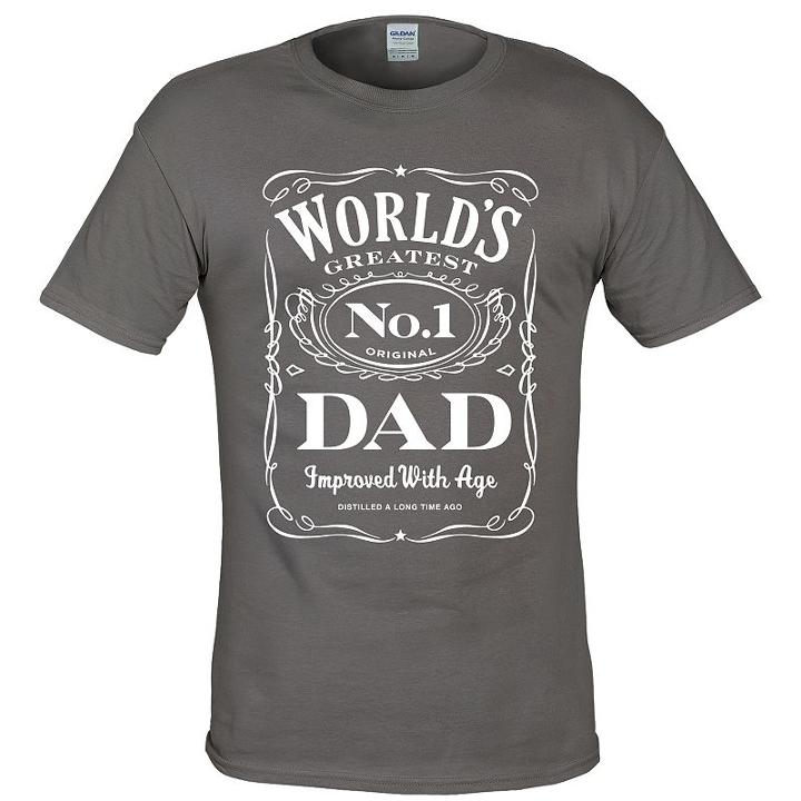 Big & Tall World's Greatest Dad Tee, Men's, Size: 4xb, Grey (charcoal)