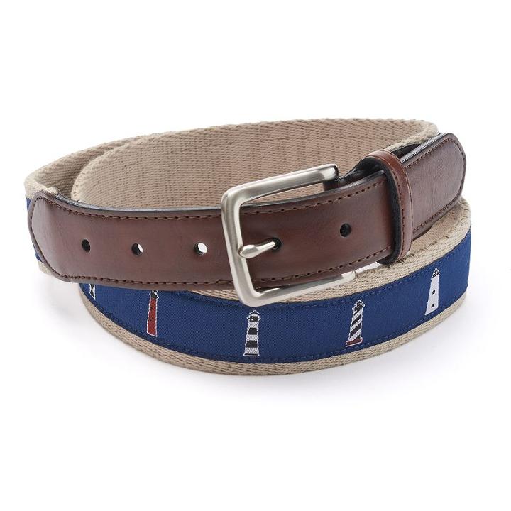 Men's Urban Pipeline&reg; Print Web Belt, Size: Large, Blue