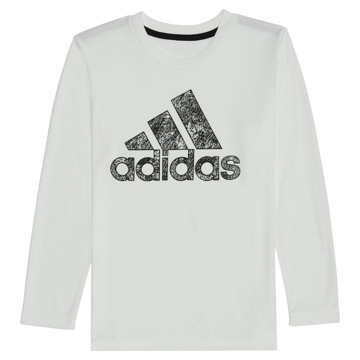 Toddler Boy Adidas Logo Graphic Tee, Size: 3t, White