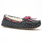 So&reg; Women's Starry Print Denim Moccasin Slippers, Size: Xl, Grey