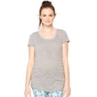 Maternity Oh Baby By Motherhood&trade; Burnout Scoopneck Tee, Women's, Size: Xl, Grey